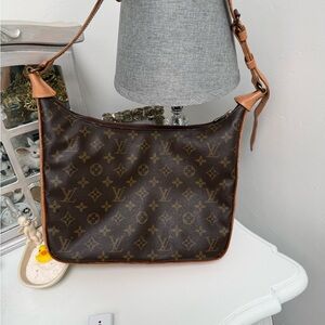 Louis Vuitton Brown and Tan Monogram Hobo Bag
